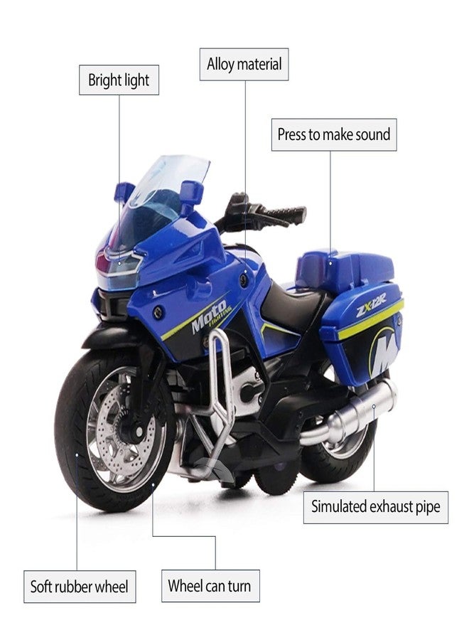 Funspark Pull Back Motorcycle Toys, Tiny Gift with Music Lighting, Latte Motorcycles Toy - Image 4